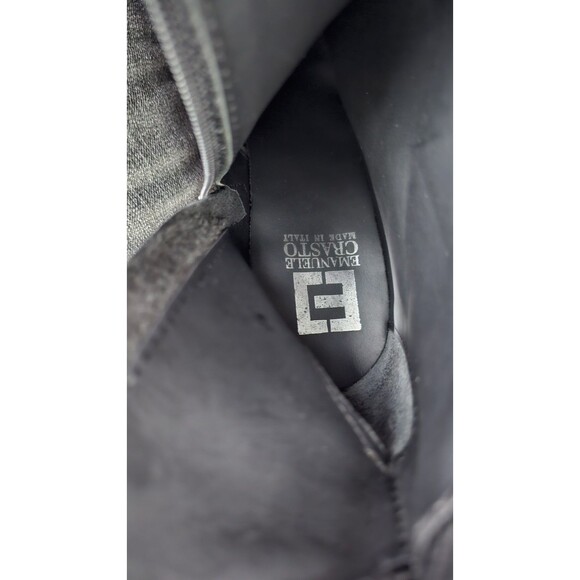 Emanuele Crasto Western Ankle Boots Made in ITALY Black Genuine Leather sz 8 - Picture 8 of 8